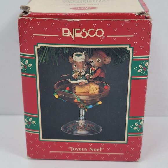 Enesco Treasury Of Christmas Ornaments "Joyeux Noel" Holiday Cheers - Picture 1 of 10